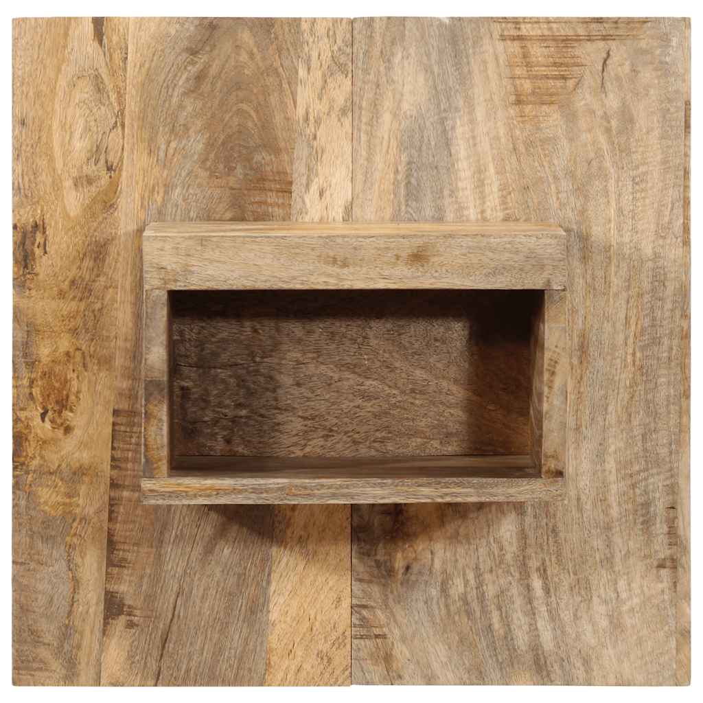 Κομοδίνο 50x27x50 cm Στερεό ακατέργαστο ξύλο Μάνγκο - Pakobazaar