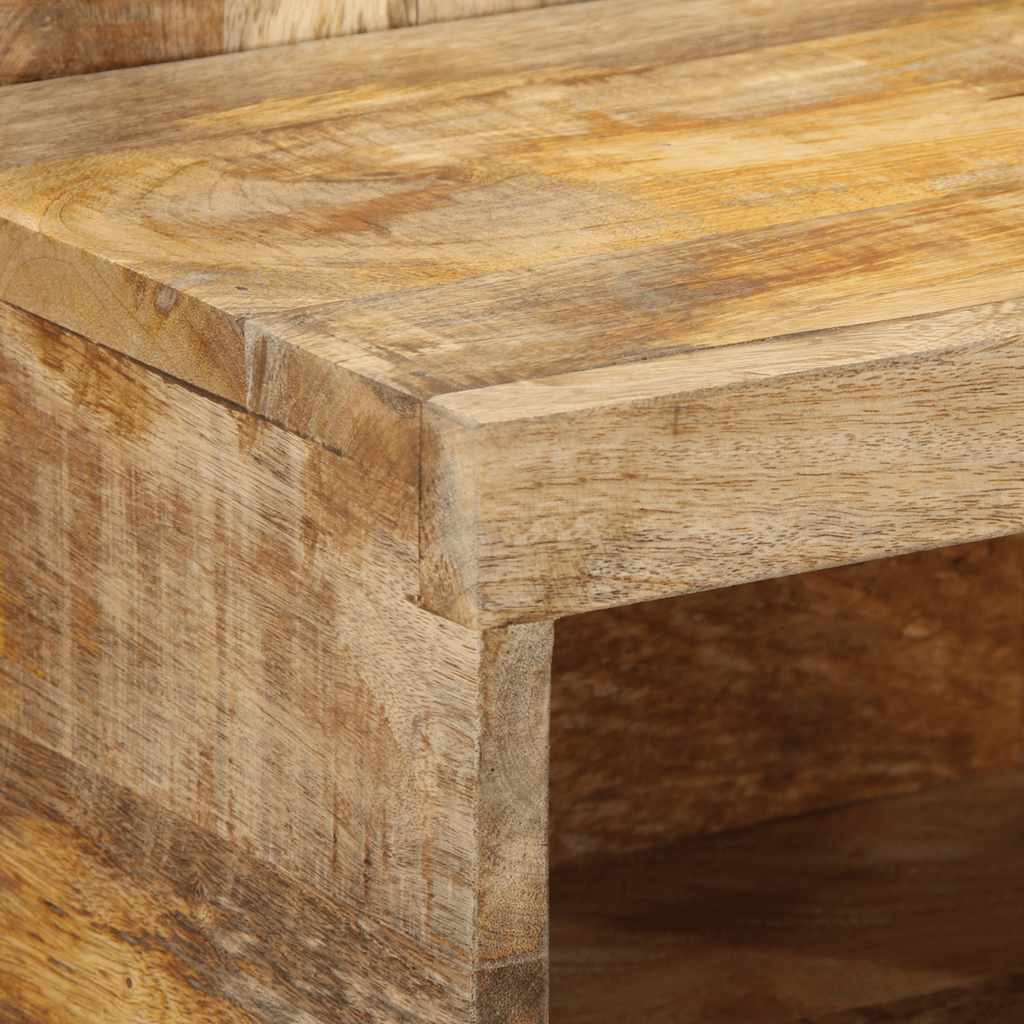 Κομοδίνο 50x27x50 cm Στερεό ακατέργαστο ξύλο Μάνγκο - Pakobazaar