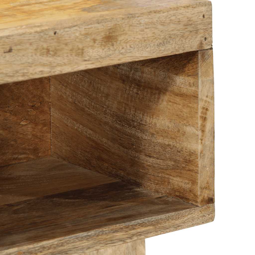 Κομοδίνο 50x27x50 cm Στερεό ακατέργαστο ξύλο Μάνγκο - Pakobazaar