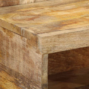 Κομοδίνο 50x27x50 cm Στερεό ακατέργαστο ξύλο Μάνγκο