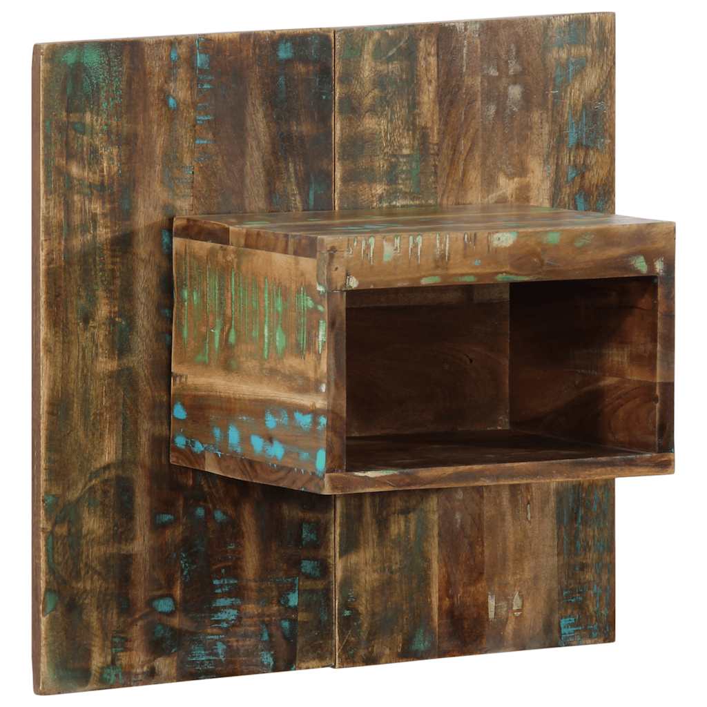 Κομοδίνο Πολύχρωμο ντουλάπι 50x27x50cm Στερεό ξύλο αναγεννημένο