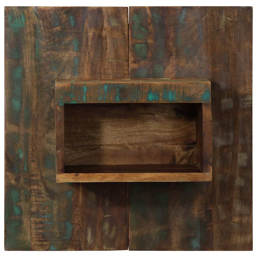 Κομοδίνο Πολύχρωμο ντουλάπι 50x27x50cm Στερεό ξύλο αναγεννημένο