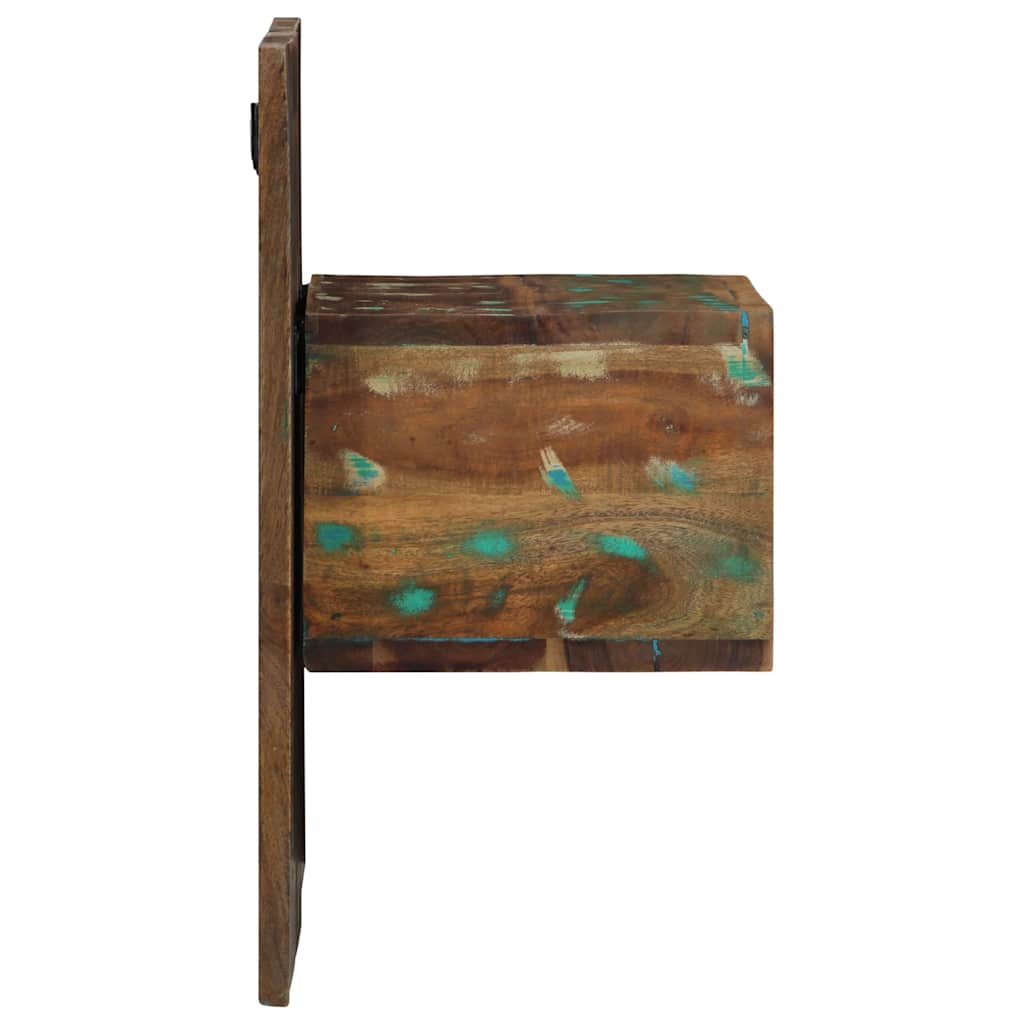 Κομοδίνο Πολύχρωμο ντουλάπι 50x27x50cm Στερεό ξύλο αναγεννημένο