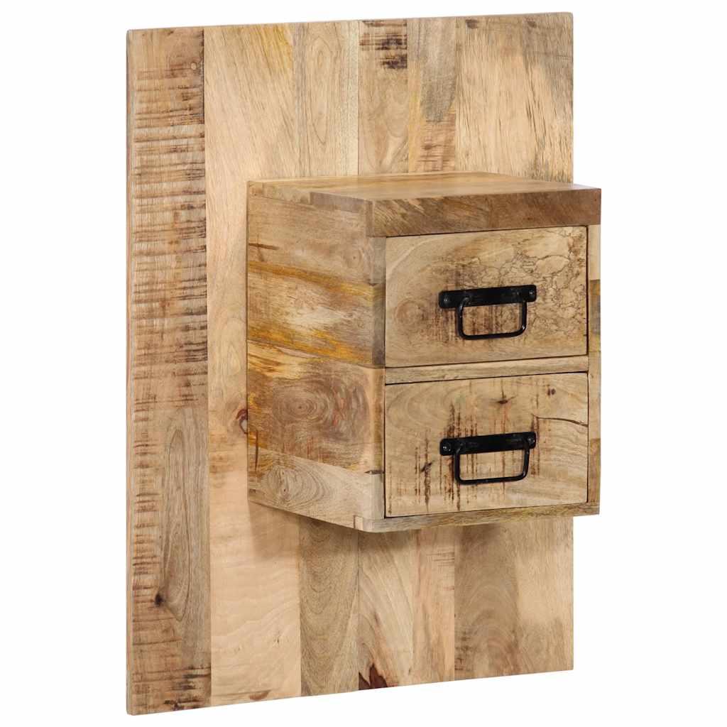 Κομοδίνο 60x32x80 cm Στερεό ακατέργαστο ξύλο Μάνγκο - Pakobazaar