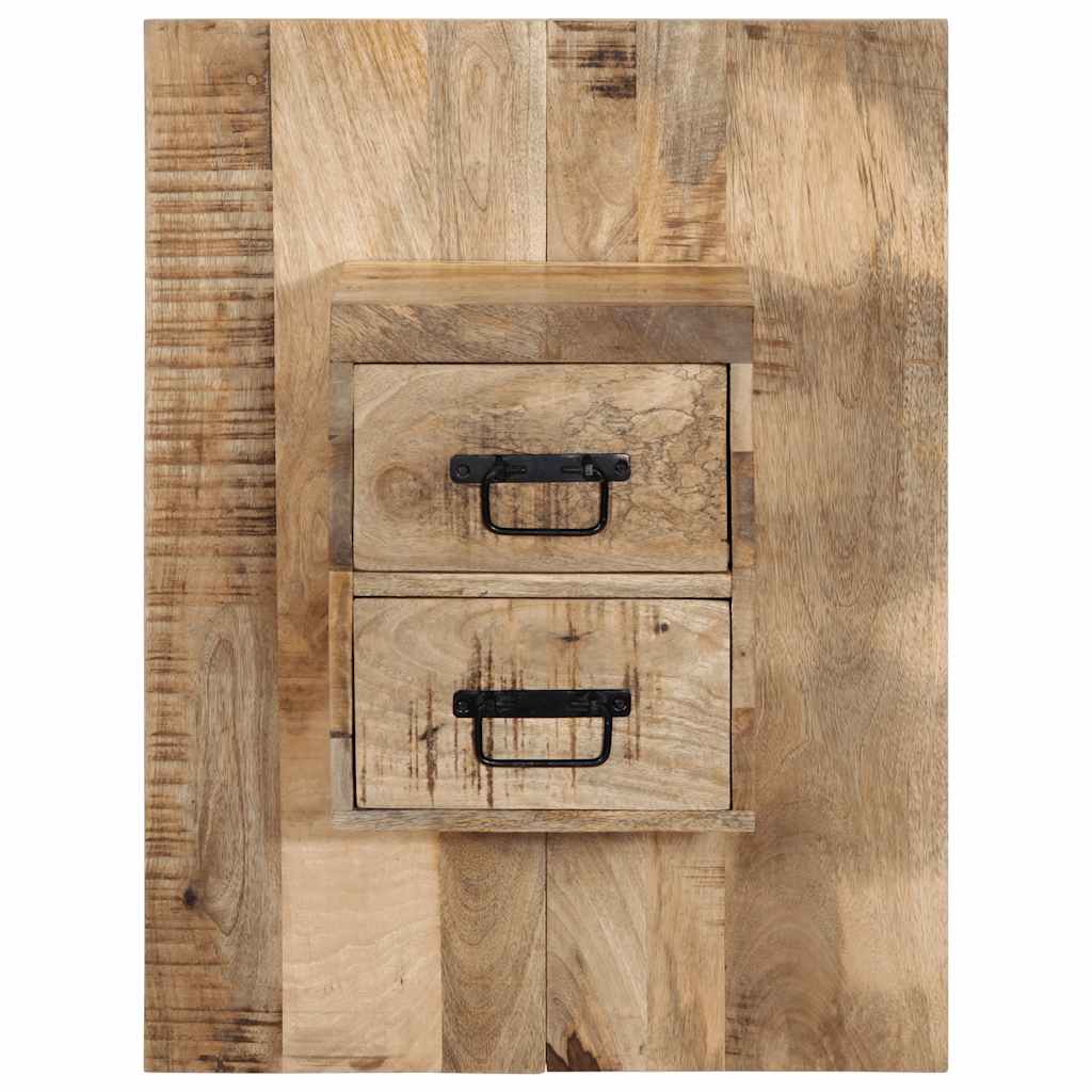 Κομοδίνο 60x32x80 cm Στερεό ακατέργαστο ξύλο Μάνγκο - Pakobazaar