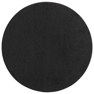 Τραπεζάκι Μαύρο Ø30x60 cm από μασίφ ξύλο Mango