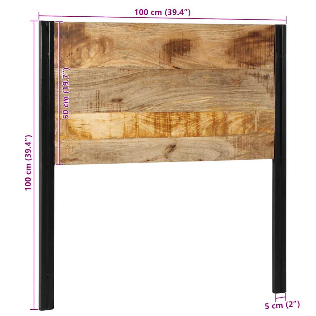 κεφαλάρι 100 cm από μασίφ ξύλο Mango και σίδερο - Pakobazaar