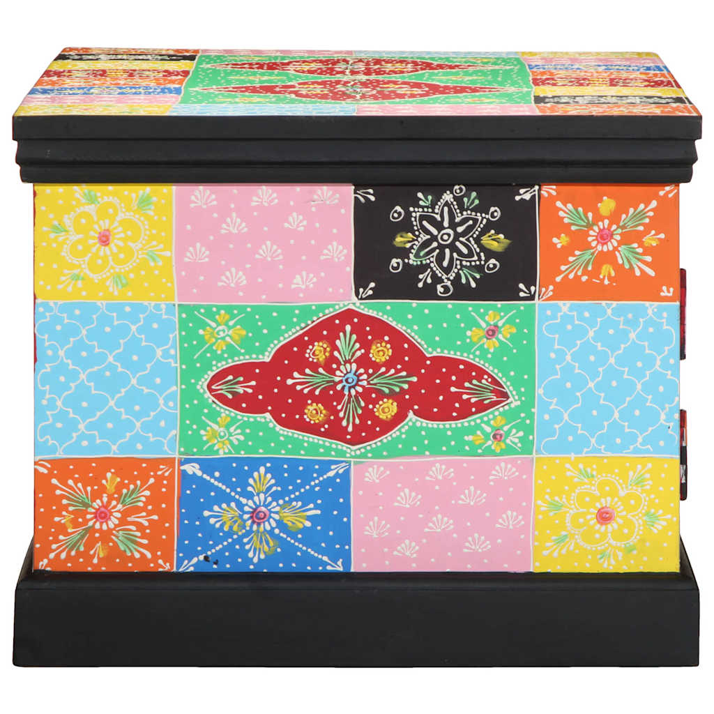 Τραπεζάκι σαλονιού πολύχρωμο 90x50x40 cm μασίφ ξύλο Mango - Pakobazaar