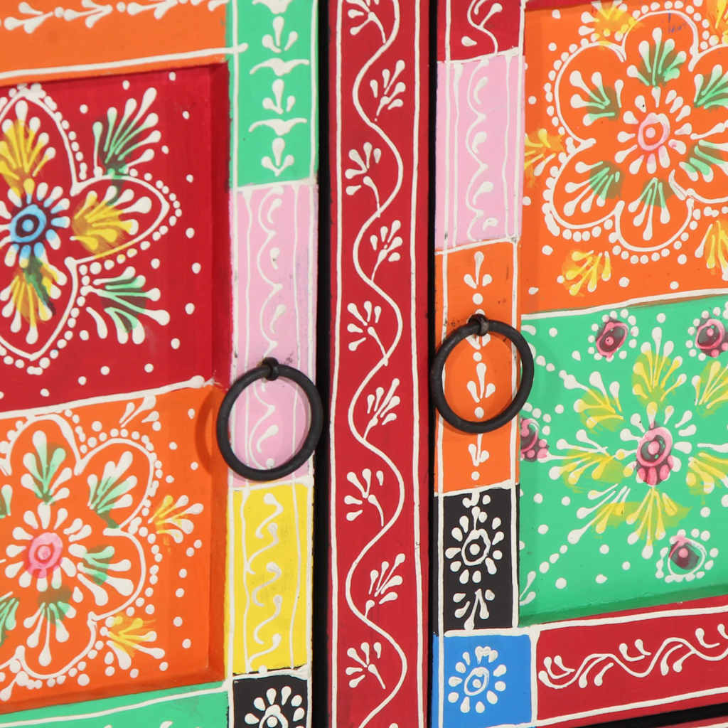 Τραπεζάκι σαλονιού πολύχρωμο 90x50x40 cm μασίφ ξύλο Mango - Pakobazaar