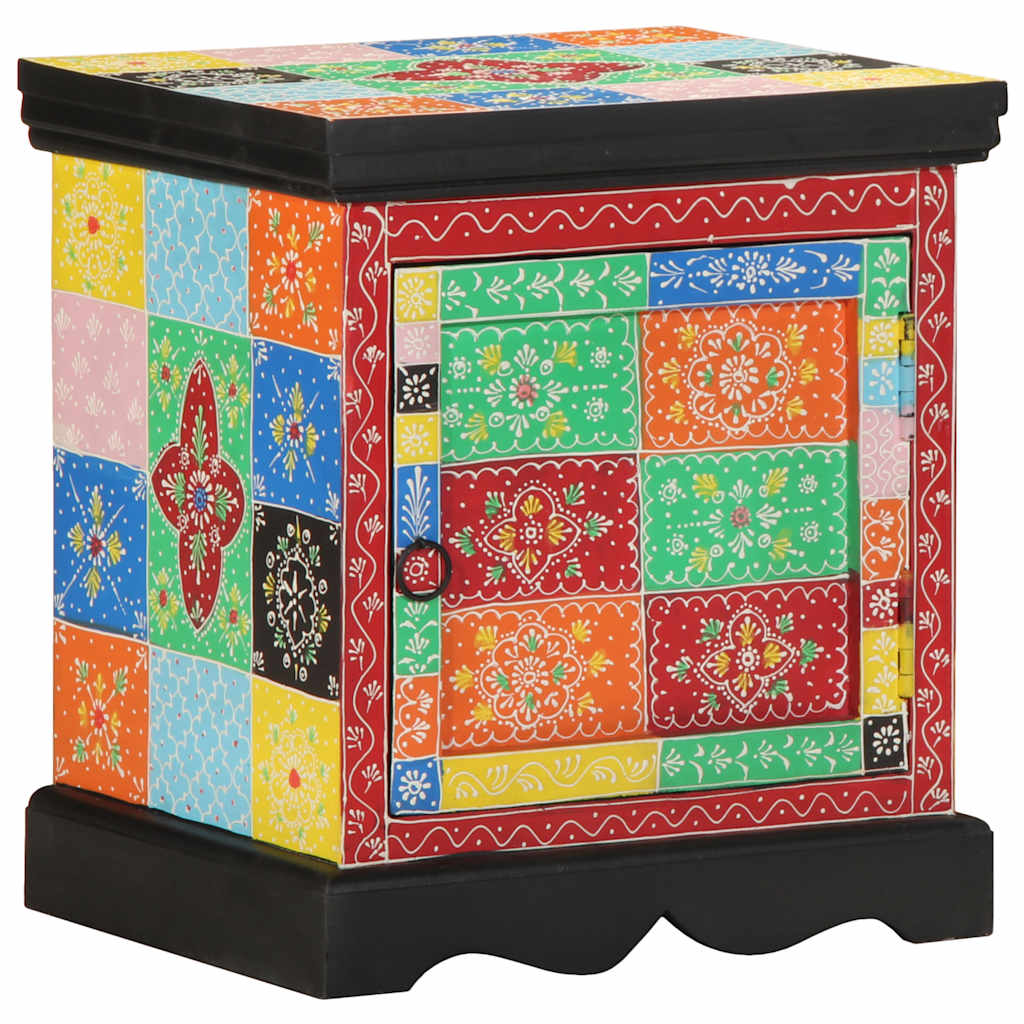 Κομοδίνο Πολύχρωμο 40x35x45 cm από μασίφ ξύλο Mango