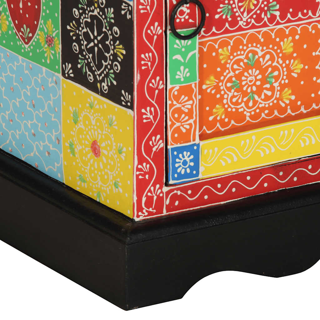 Κομοδίνο 2 τεμάχια Πολύχρωμο 40x35x45 cm Στερεό ξύλο Mango