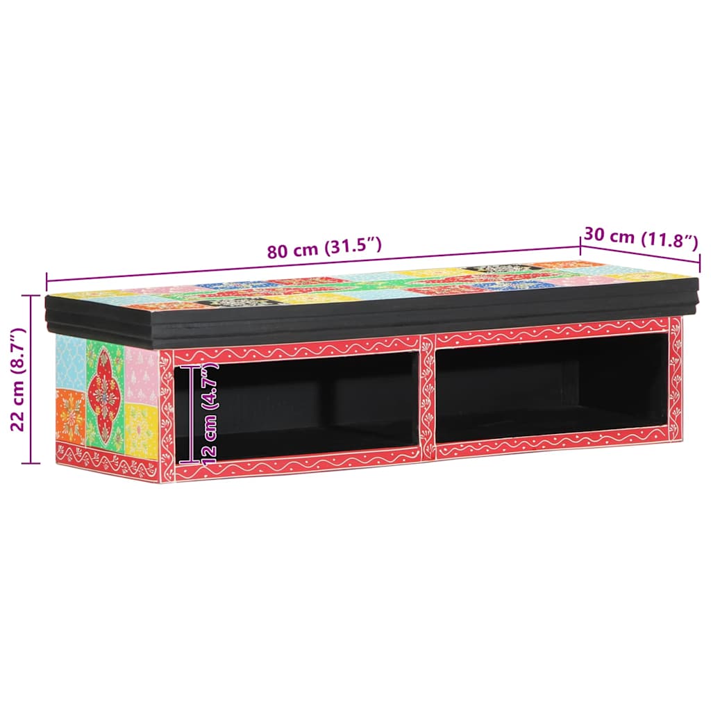 Ντουλάπι TV Πολύχρωμο 80 x 30 x 22 εκ Επεξεργασμένο ξύλο
