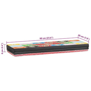 Ράφια Τοίχου Επιτοίχιο Πολύχρωμο 60 x 20 x 6 cm