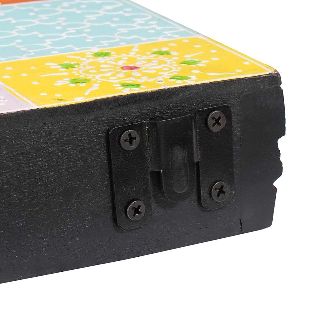 Ράφια Τοίχου 3 pcs Πολύχρωμο 100 x 20 x 6 cm Στερεό ξύλο μάνγκο