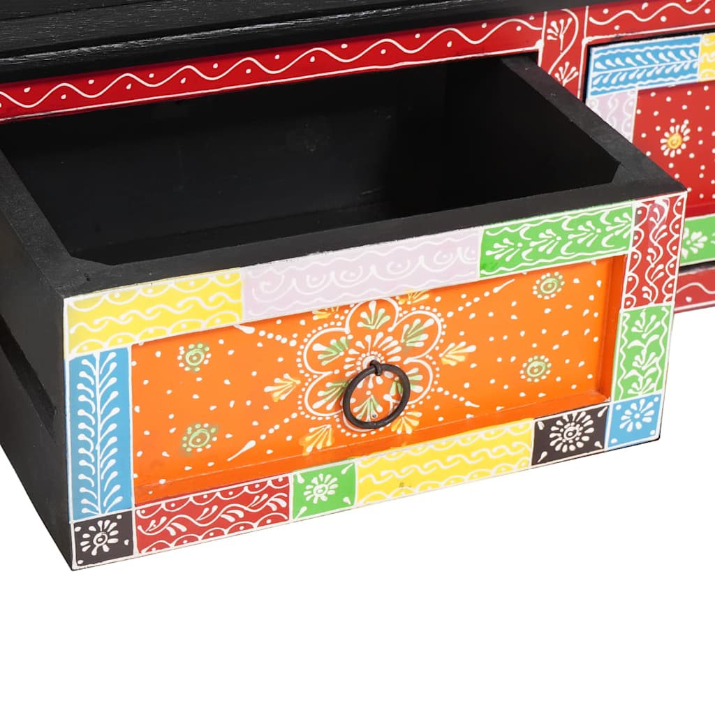 Ντουλάπι TV Πολύχρωμο 100 x 30 x 24 εκ Μασίφ ξύλο μάνγκο