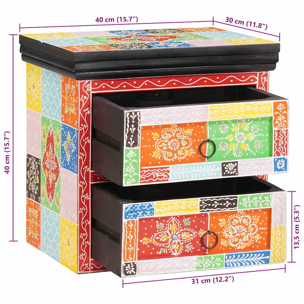 Κομοδίνο με συρτάρι 2 pcs Πολύχρωμο 40 x 30 x 40 εκ