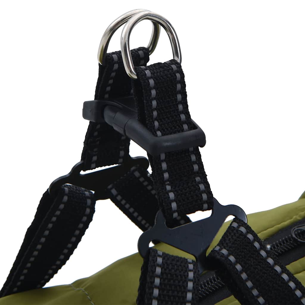 παλτό σκύλου με ιμάντα Αδιάβροχο αντανακλαστικό πράσινο L44 - Pakobazaar