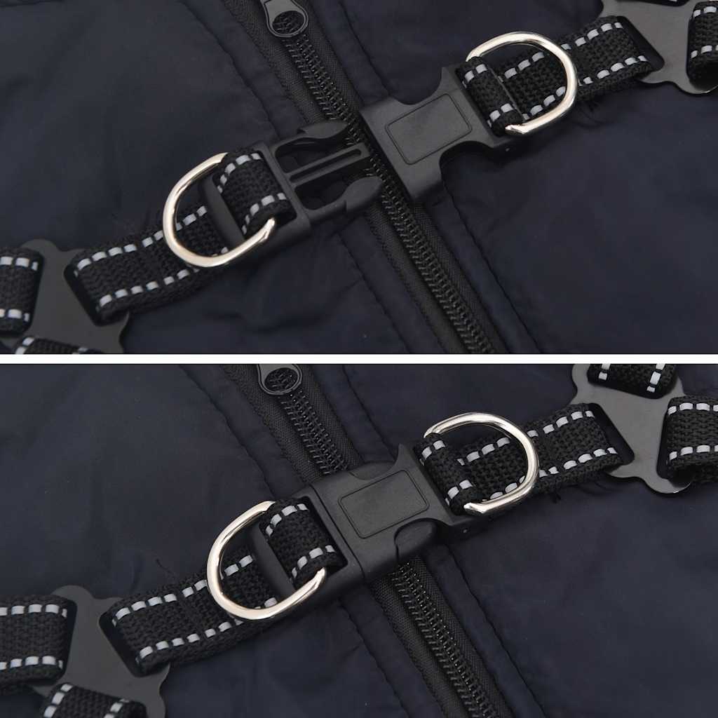 παλτό σκύλου ιμάντα αδιάβροχο αντανακλαστικό ναυτικό μπλε L24