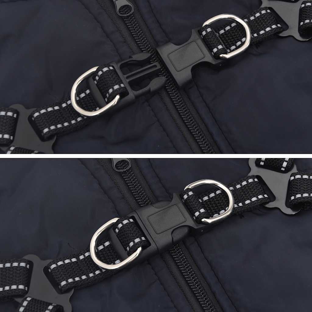 παλτό σκύλου ιμάντα αδιάβροχο αντανακλαστικό ναυτικό μπλε L28