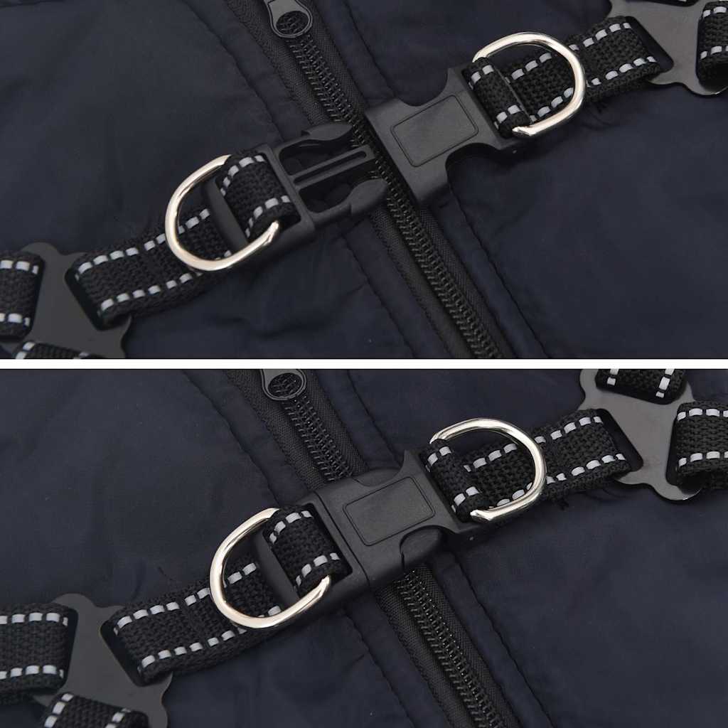 παλτό σκύλου ιμάντα αδιάβροχο αντανακλαστικό ναυτικό μπλε L36