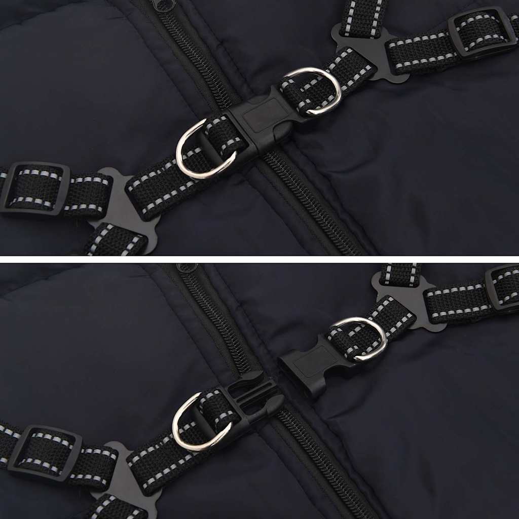 παλτό σκύλου ιμάντα αδιάβροχο αντανακλαστικό ναυτικό μπλε L48 - Pakobazaar