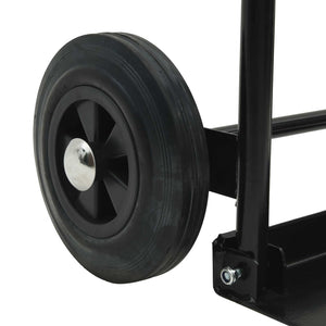 Χειροκίνητο Καρότσι Μαύρο και Κόκκινο 63 x 43,5 x 110 εκ Ατσάλι