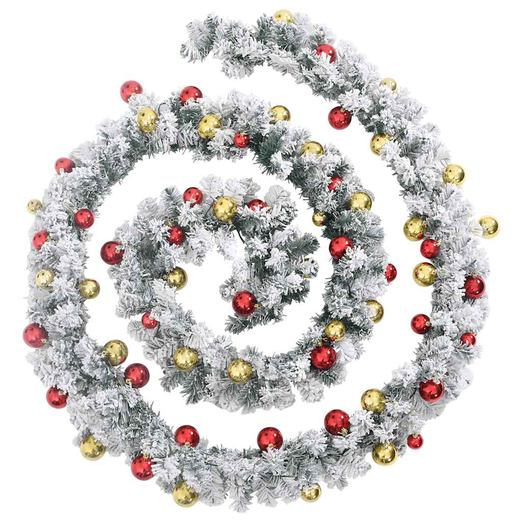 Χριστουγεννιάτικη γιρλάντα με μπιχλιμπίδια φώτα LED Πράσινο 10m