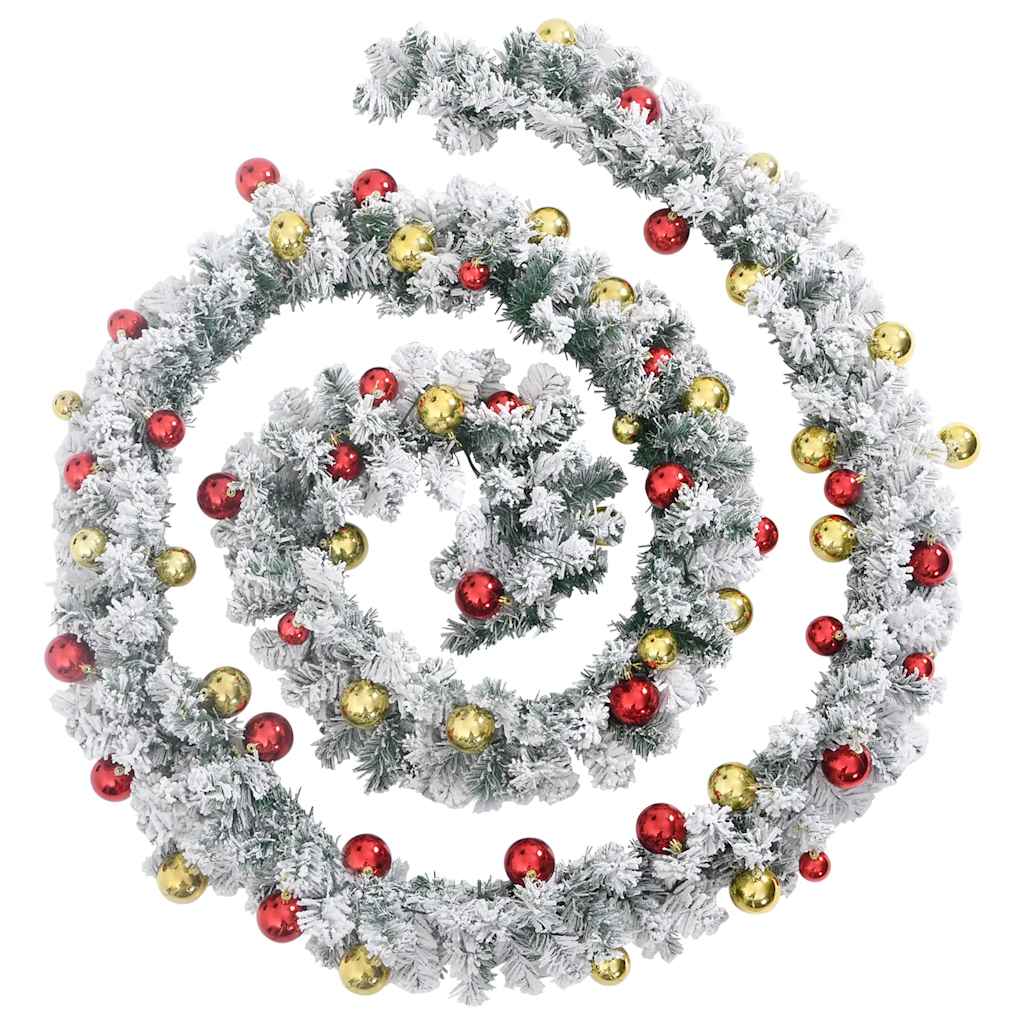 Χριστουγεννιάτικη γιρλάντα με μπιχλιμπίδια φώτα LED Πράσινο 20m - Pakobazaar