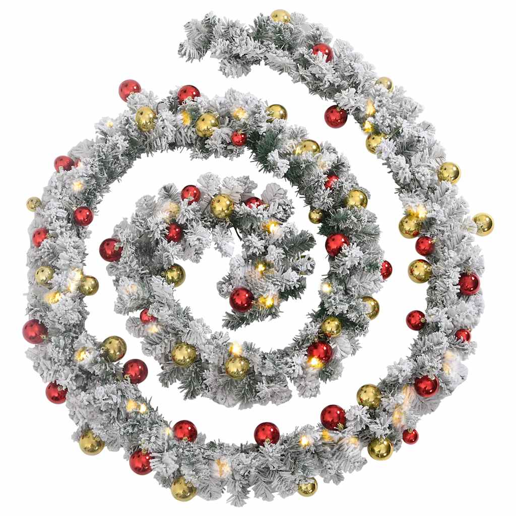 Χριστουγεννιάτικη γιρλάντα με μπιχλιμπίδια φώτα LED Πράσινο 20m - Pakobazaar