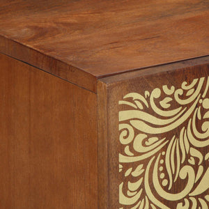 Πλαϊνό γραφείο με συρτάρι 2 pcs καφέ μελί 60 x 33 x 75 cm - Pakobazaar