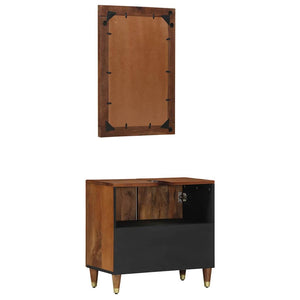 Σετ Ντουλαπιών Μπάνιου 2 τμχ. Μέλι Καφέ 62 x 33 x 58 εκ.