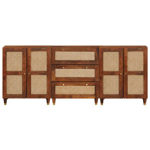 Σετ Μπουφέδων 3 pcs Καφέ 180 x 33 x 75 εκ. Στερεό ξύλο μάνγκο - Pakobazaar