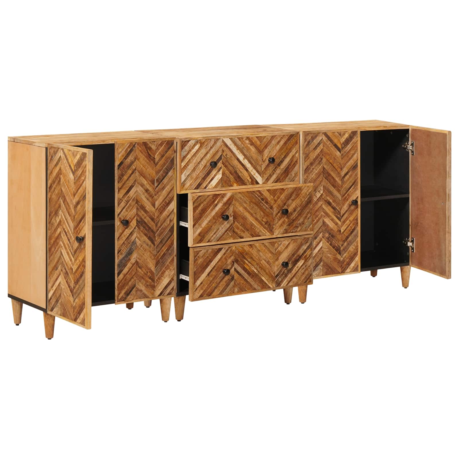 Ντουλάπες Αποθήκευσης 3 pcs Καφέ 60 x 33,5 x 75 εκ. - Pakobazaar