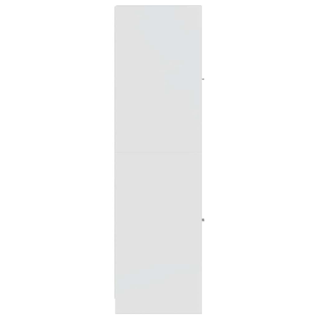 Συρταριέρα Γενικής Χρήσης Γυαλ. Λευκό 30x41x144,5 Επεξ. Ξύλο
