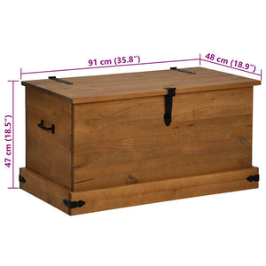 Σεντούκι αποθήκευσης HALDEN 91x48x47 cm Ξύλο μασίφ πεύκο