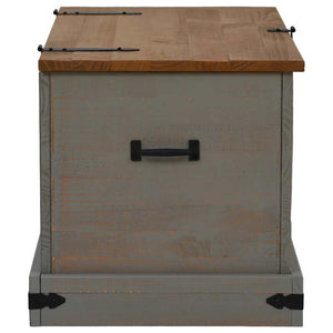 Σεντούκι αποθήκευσης HALDEN γκρι 91x48x47 cm μασίφ ξύλο πεύκο