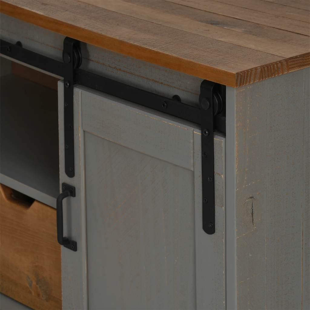 Ντουλάπι τηλεόρασης HALDEN με συρόμενη πόρτα γκρι 110x40x60 cm - Pakobazaar