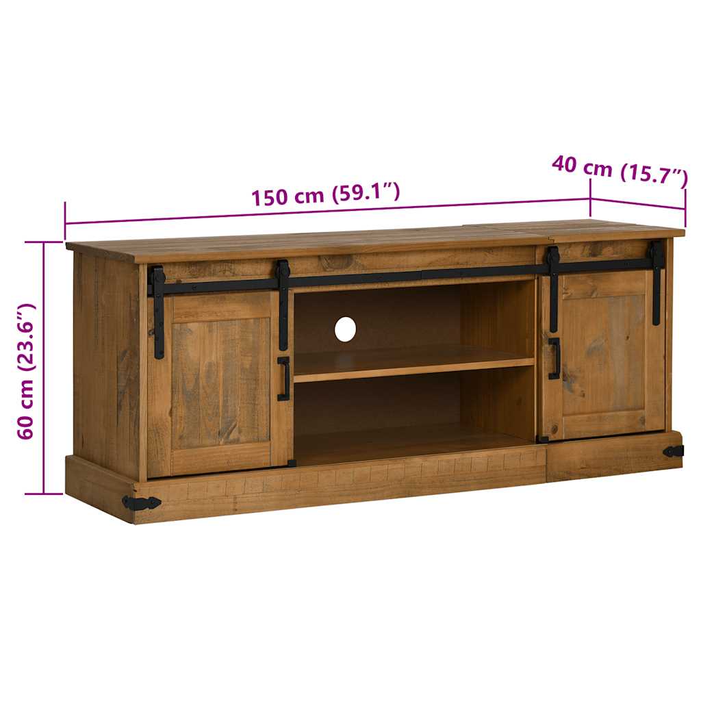 ντουλάπι τηλεόρασης HALDEN 2 συρόμενες πόρτες 150x40x60 cm