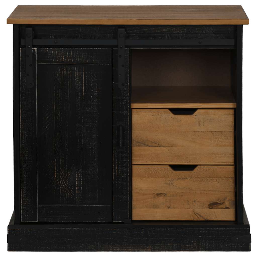 Sideboard HALDEN με συρόμενη πόρτα Μαύρο 80x40x80 cm