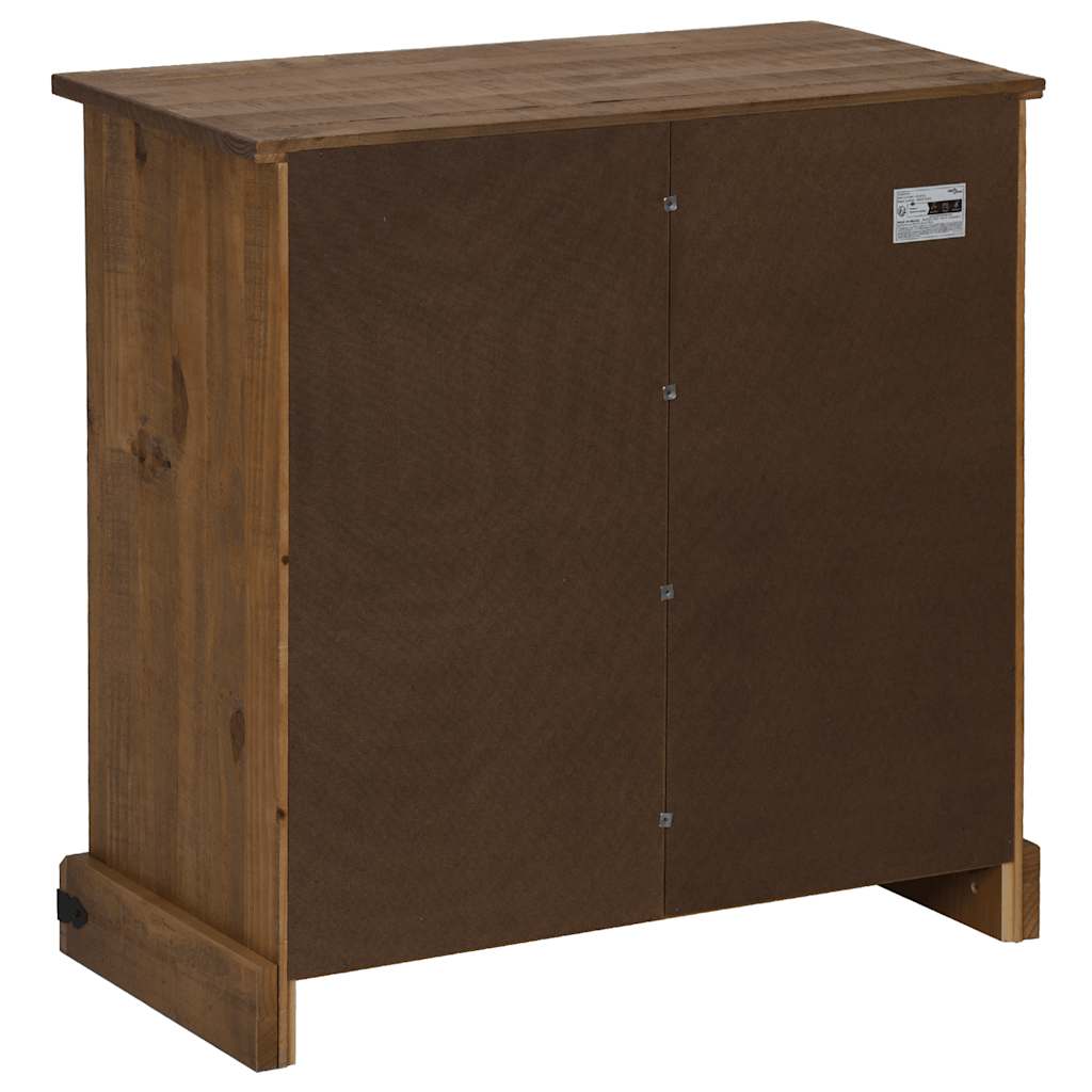 Sideboard HALDEN με συρόμενη πόρτα 80x40x80 cm μασίφ ξύλο - Pakobazaar