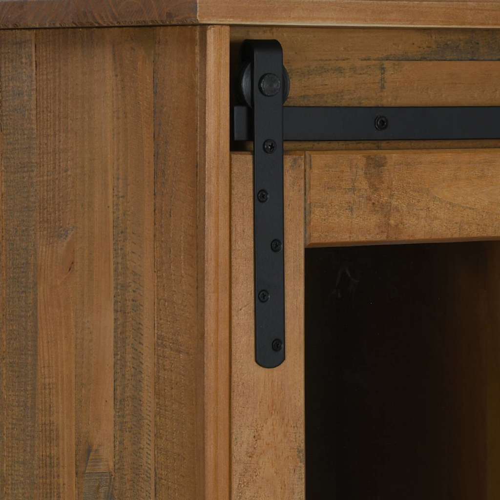 Sideboard HALDEN με συρόμενη πόρτα 80x40x80 cm μασίφ ξύλο - Pakobazaar