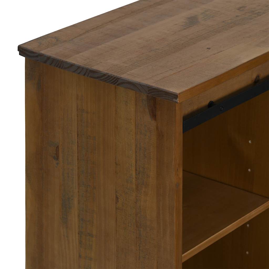 Sideboard HALDEN με συρόμενη πόρτα 80x40x80 cm μασίφ ξύλο - Pakobazaar