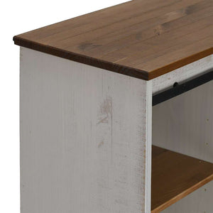 Sideboard HALDEN με συρόμενη πόρτα Λευκό 80x40x80 cm μασίφ ξύλο