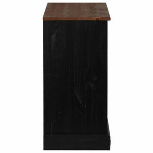 Sideboard HALDEN με συρόμενη πόρτα Μαύρο 80x40x80 cm