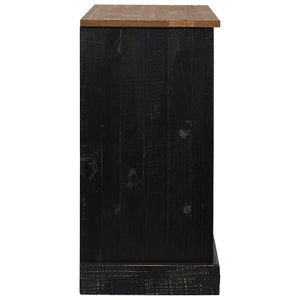 Sideboard HALDEN 2 συρόμενες πόρτες μαύρο 112x40x80 cm