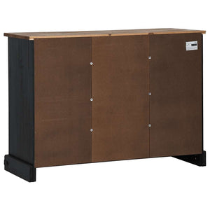 Sideboard HALDEN 2 συρόμενες πόρτες μαύρο 112x40x80 cm