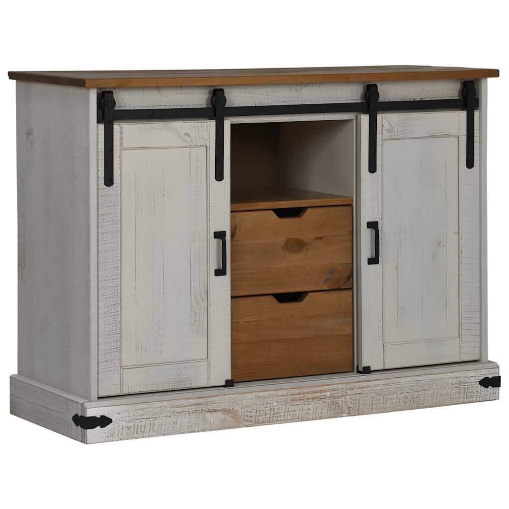 Sideboard HALDEN 2 συρόμενες πόρτες Λευκό 112x40x80 cm
