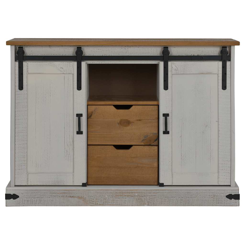 Sideboard HALDEN 2 συρόμενες πόρτες Λευκό 112x40x80 cm