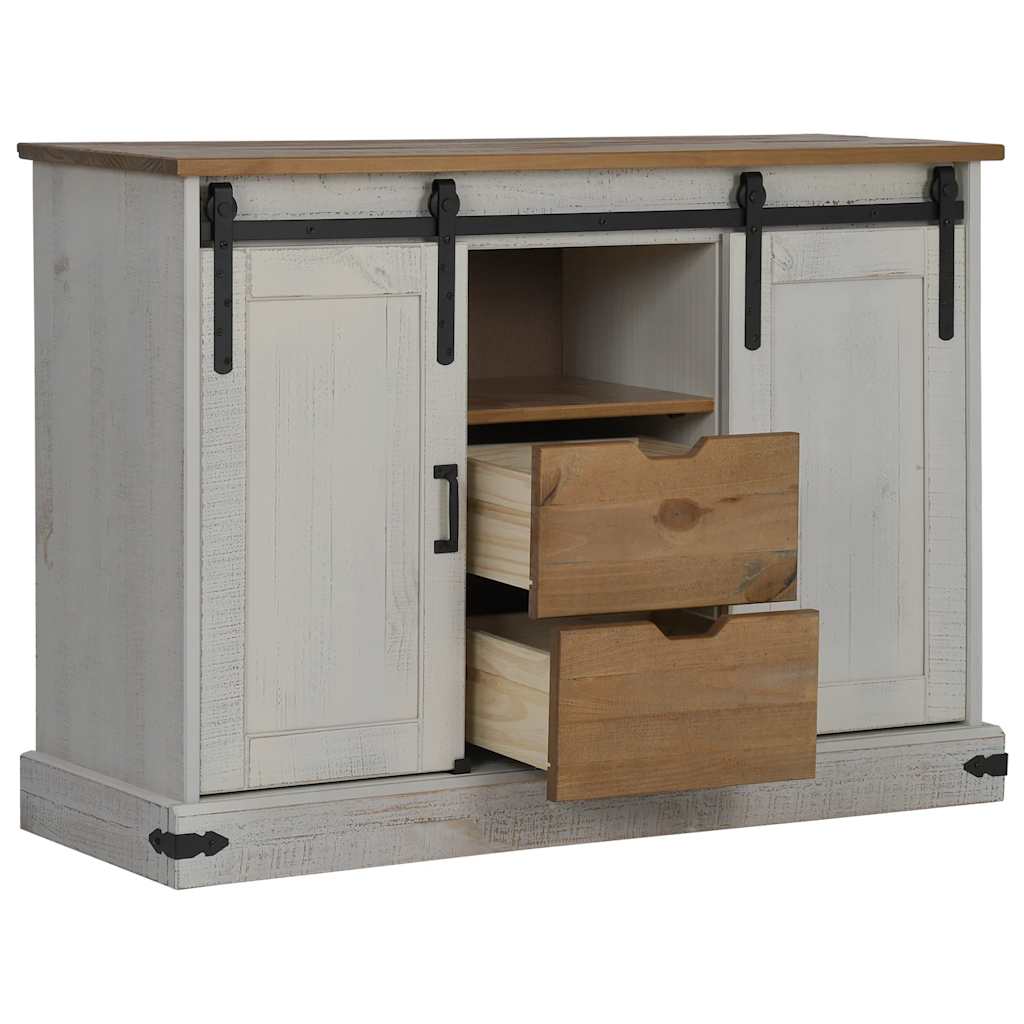 Sideboard HALDEN 2 συρόμενες πόρτες Λευκό 112x40x80 cm