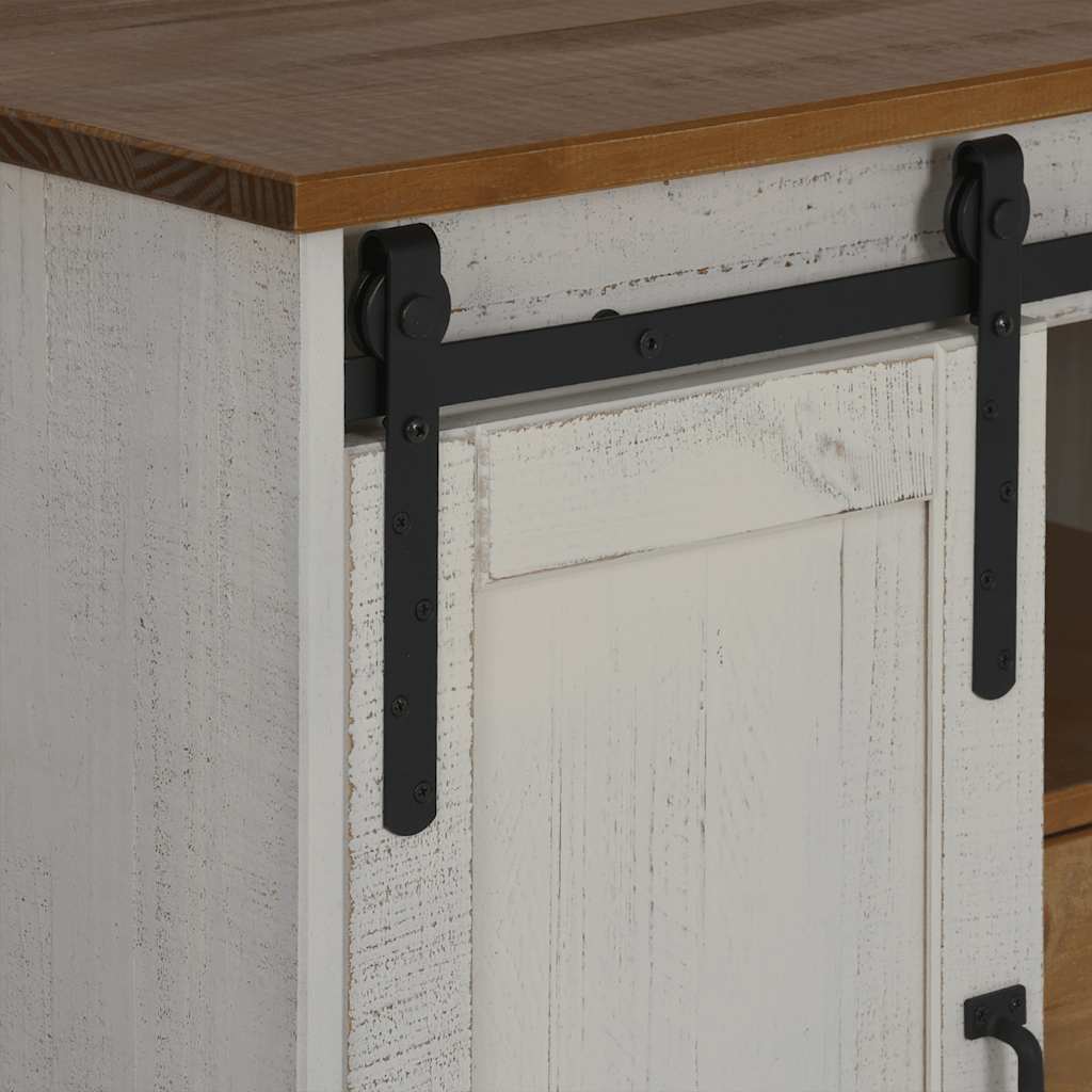 Sideboard HALDEN 2 συρόμενες πόρτες Λευκό 112x40x80 cm